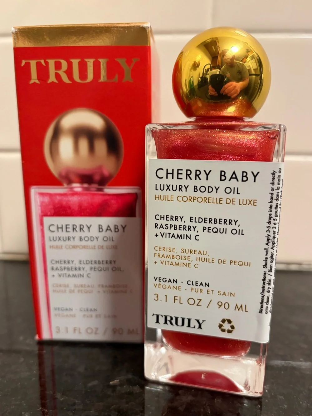 Truly - Cherry Baby Luxury Body Oil - New in Box  (3.1 fl oz / 90mL) - NEW
